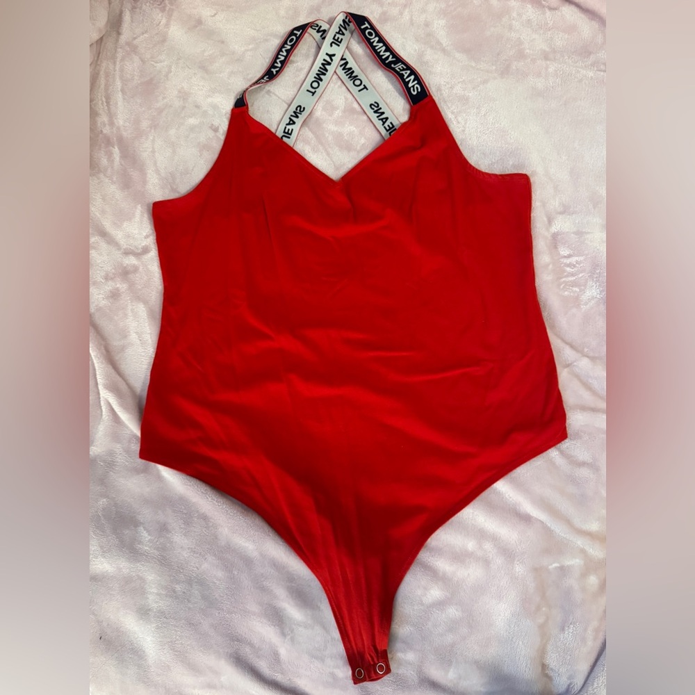 Tommy Hilfiger Red Bodysuit with Spaghetti Straps
